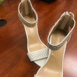 Lane Bryant size 9 1/2 white sandals